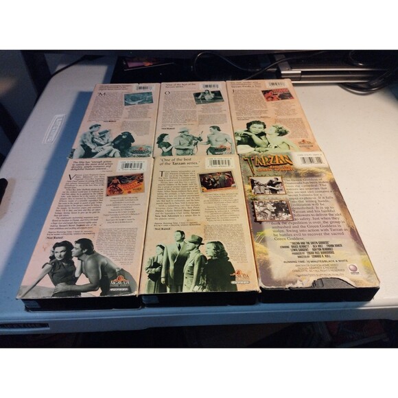 1930s-40s Tarzan Movie VHS Lot of 6 - TESTED - Picture 2 of 6